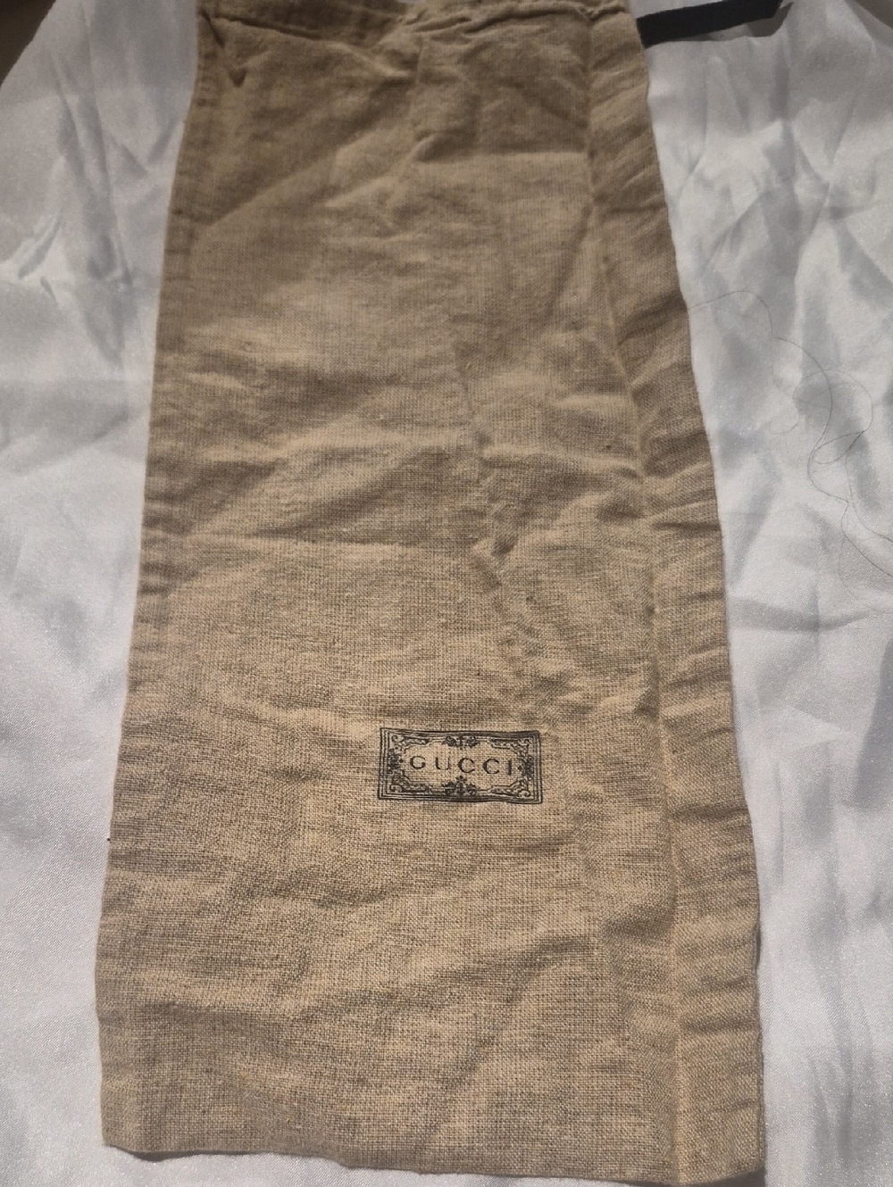 Gucci Beige Drawstring Dust Bag with Logo